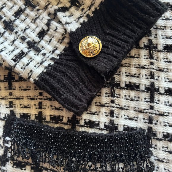 ZARA TWEED CARDIGAN Size LARGE - Picture 10 of 14